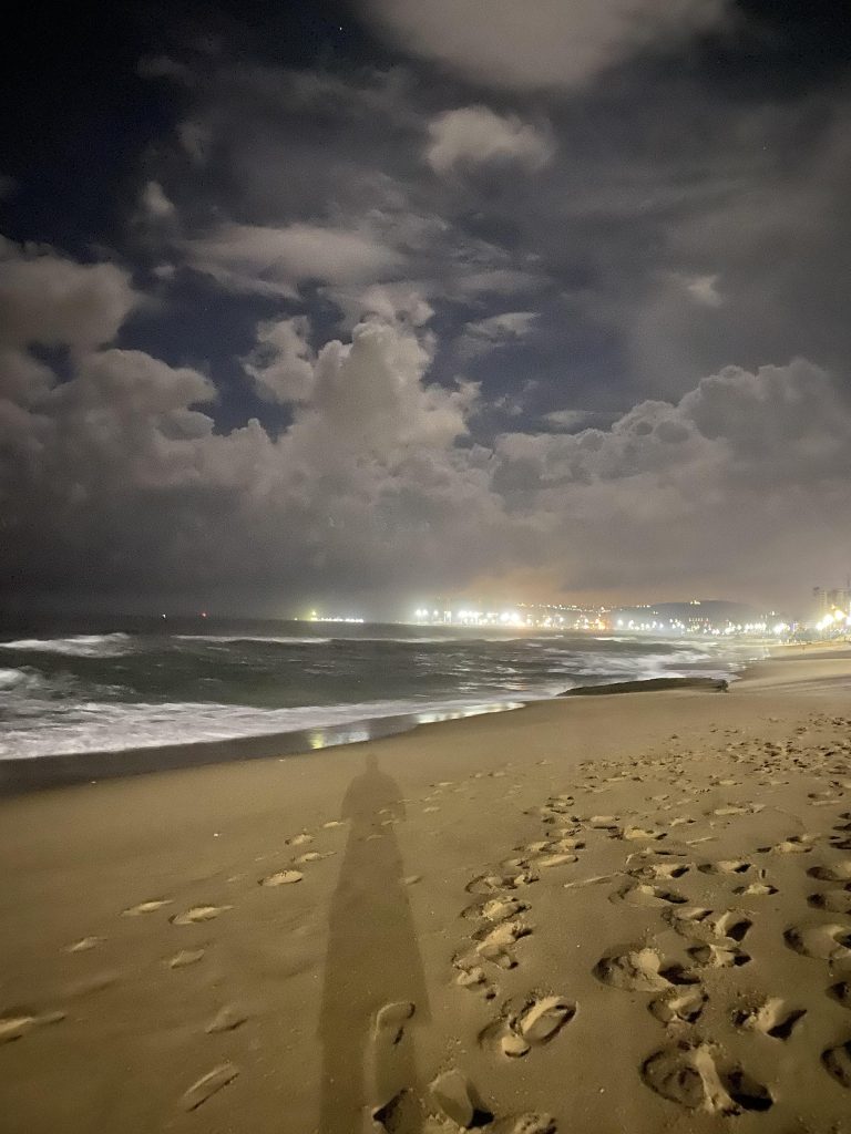 Ramakrishna Beach at night